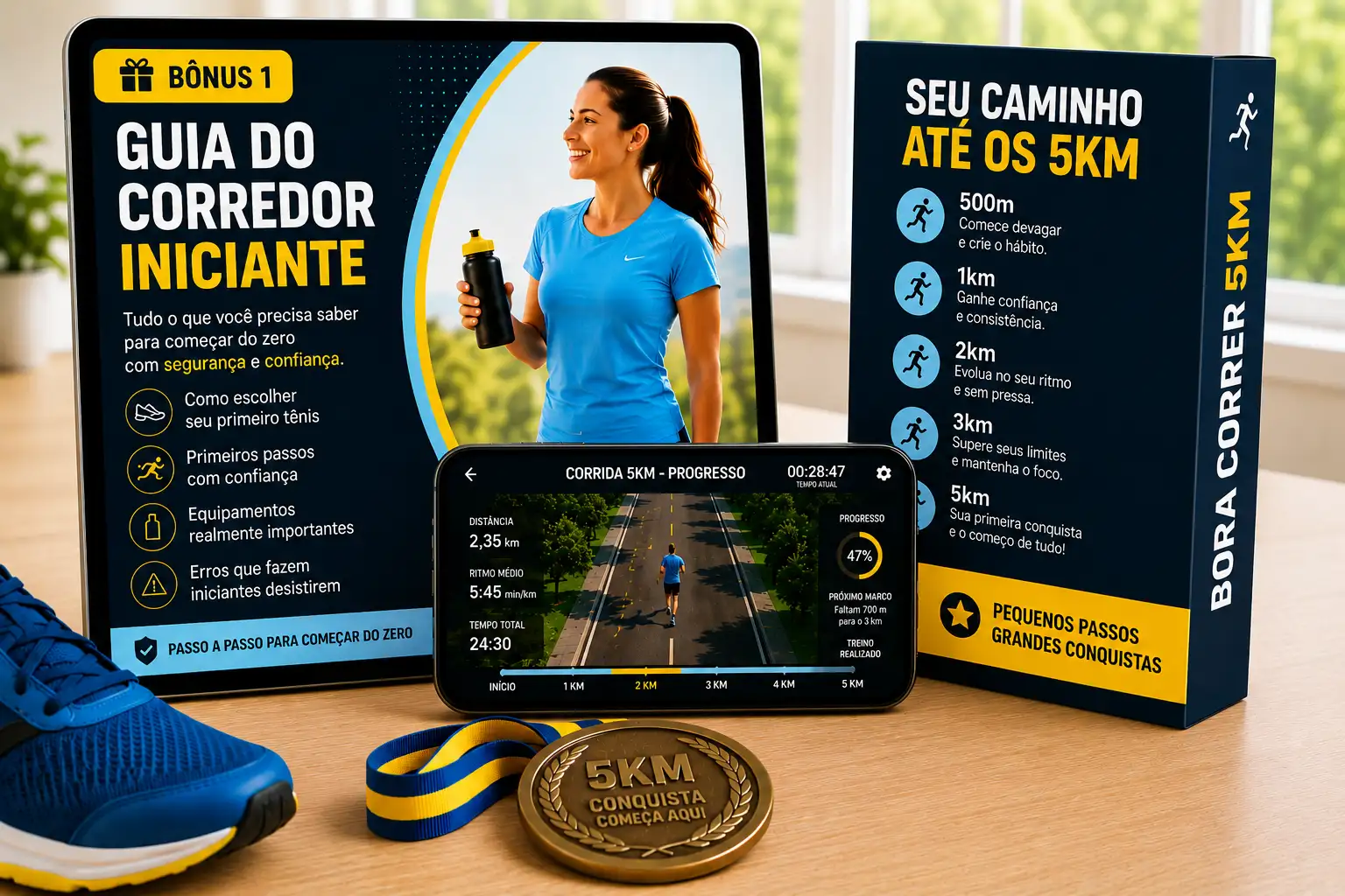 Mockup do bônus Guia do Corredor Iniciante